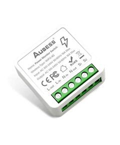 Zigbee/Wifi реле Aubess 4B2-39G1-01 Tuya 220В.,16A., Радио протокол: Wi-Fi, Энергомониторинг: ✓